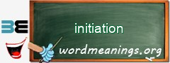 WordMeaning blackboard for initiation